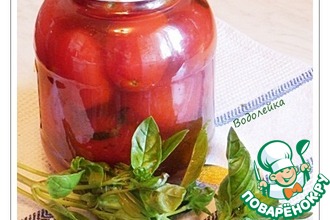 Рецепт: Консервированные помидоры с кетчупом