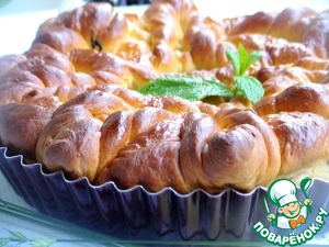 Вязаный пирог с яблоками и щавелем – кулинарный рецепт