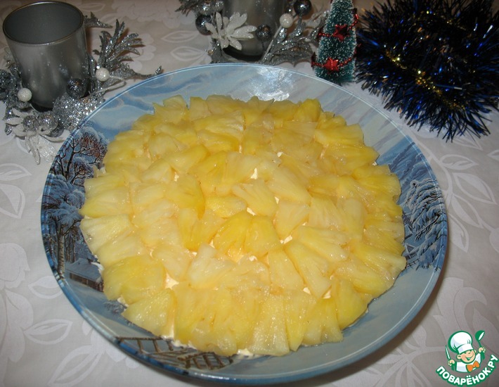 Рецепт: Салат Курица с ананасами
