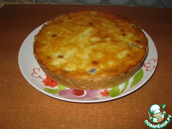 Творожный пирог с вишней