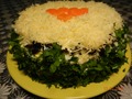 Спасибо Наташе natapit https://www.povarenok.ru/recipes/show/120591/ за Закусочный торт-салат "Путь к сердцу"