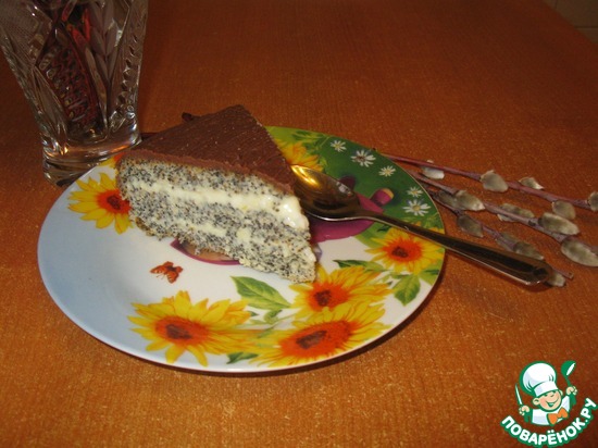 Нежный маковый торт