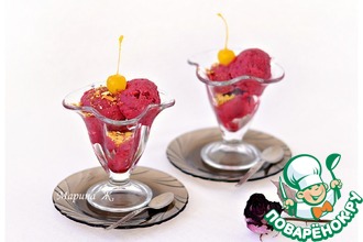 Рецепт: Зефирно-вишневое мороженое