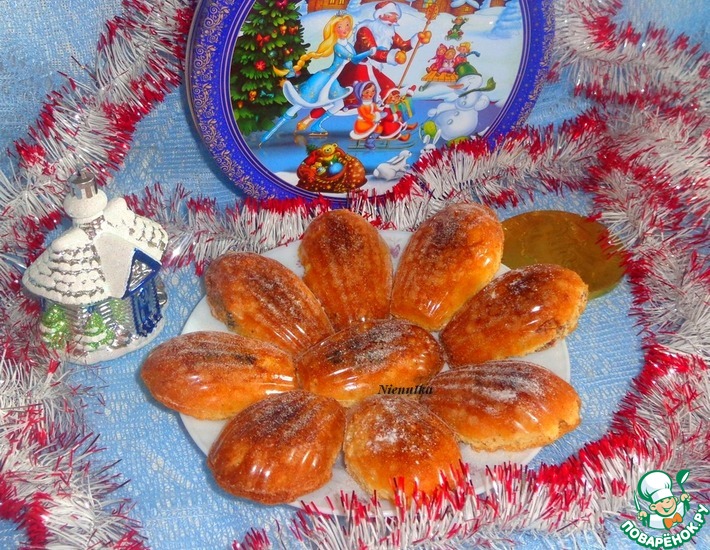 Рецепт: Печенье Новогодние ракушки с предсказаниями