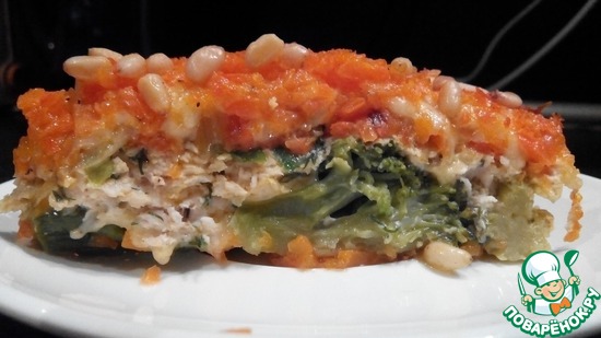 Морковный пирог с курицей "Завтрак на траве"