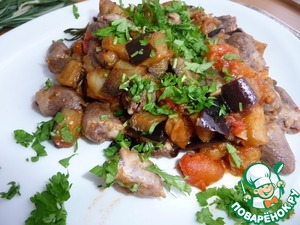 Куриные сердечки с баклажанами - пошаговый рецепт с фото на Повар.ру