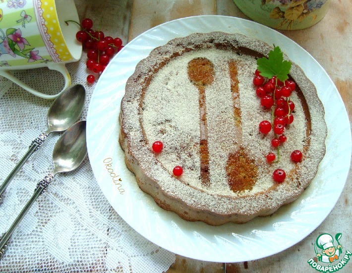 Рецепт: Пирог с красной смородиной и щавелём