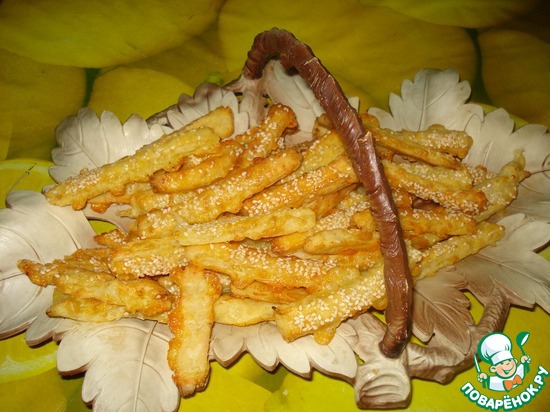 Сырное печенье из творожного слоеного теста от katico