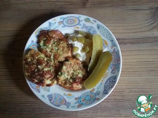 Кабачково-куриные оладьи