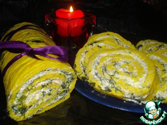 Кабачковый рулет с творожной начинкой от Olgastih