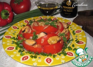 Салат с мидиями и помидорами: 9 пошаговых фото в рецепте