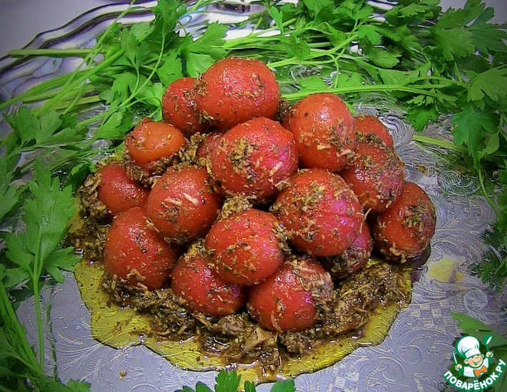 Рецепт: Маринованные помидоры черри за 10 минут