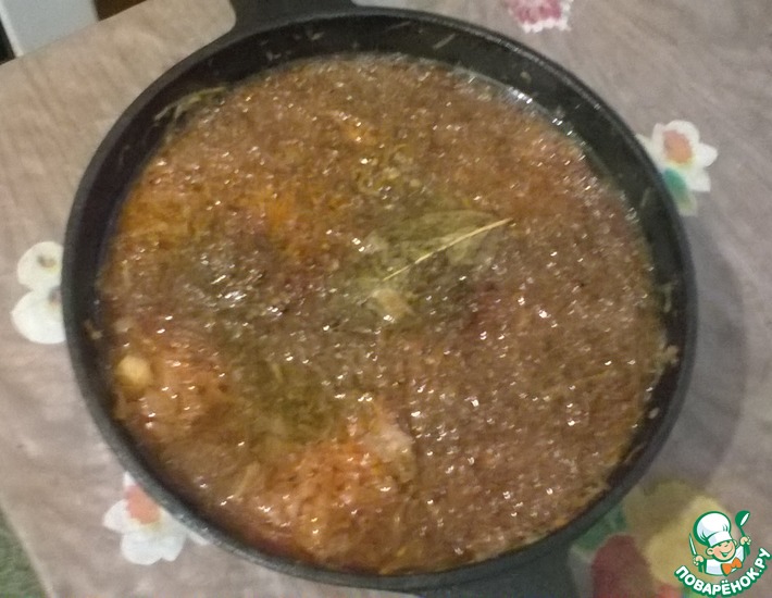 Рецепт: Суп в чугунке в духовке