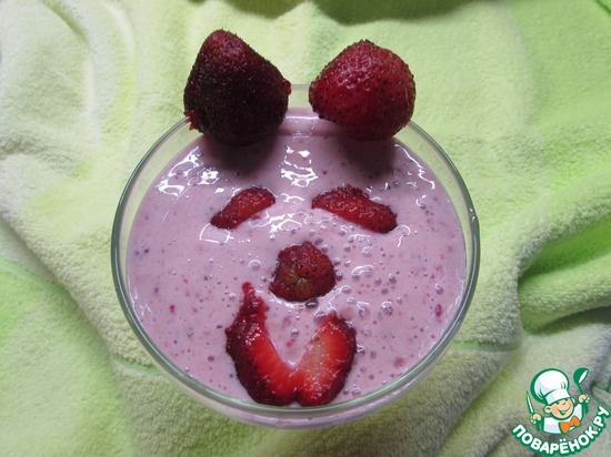 Коктейль молочный с клубникой по рецепту Nika https://www.povarenok.ru/recipes/show/45247/