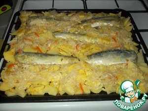 Рыба на квашеной капусте, пошаговый рецепт на 1589 ккал, фото, ингредиенты - Галина