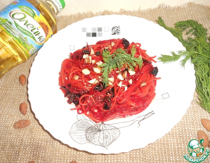 Рецепт: Спагетти со свекольным соусом