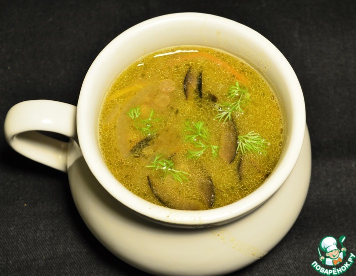 Рецепт: Чечевичный суп с маслинами