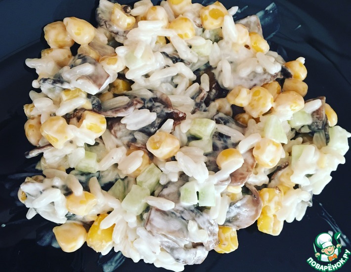 Салат с кукурузой и грибами «Филейный»
