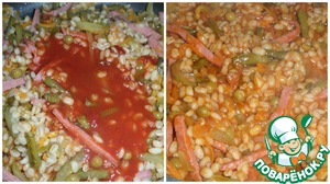 Простой Рецепт перловки с перцем и томатами пошагово с фото