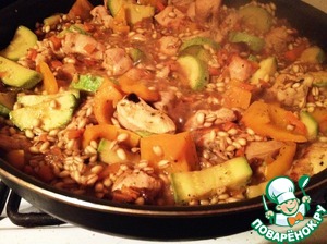 Перловка с овощами и куриным филе – кулинарный рецепт