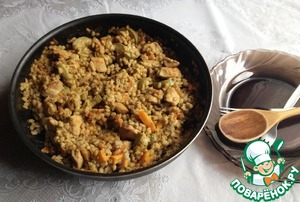 Перловка с овощами и куриным филе – кулинарный рецепт