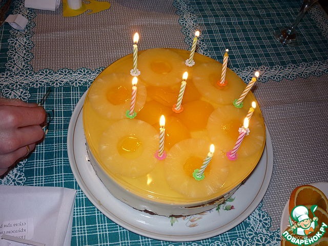 крымскийзаливной торт с ананасами