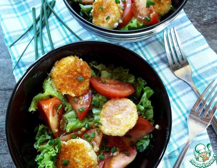 Рецепт: Салат с сырниками