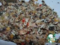 Кабачки, фаршированные рисом, грибами и мясом ингредиенты