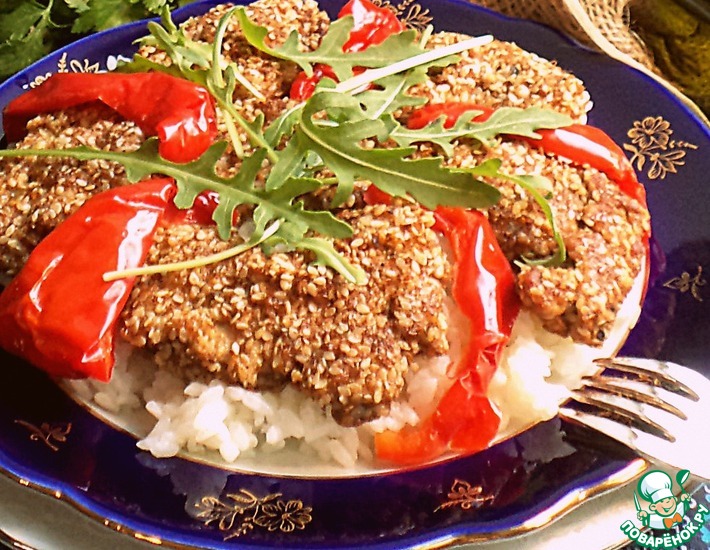 Рецепт: Утиное филе по-турецки в кунжуте