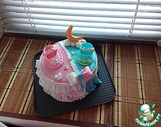 Торт мальчик-девочка с мастикой