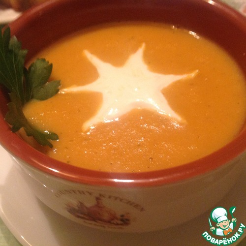 Рецепт Морковный суп-пюре «Креси» с гренками