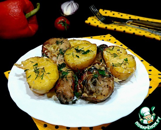 Курица, запеченная с картошкой "Деревенский аристократ" от Оленьки (Демурия)