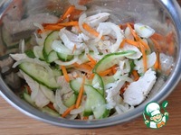 Корейский салат из курицы и огурцов ингредиенты