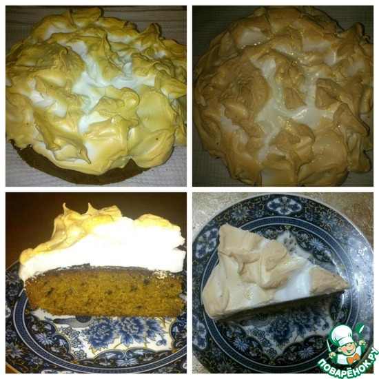 Орехово-кофейный пирог "Белое и черное"