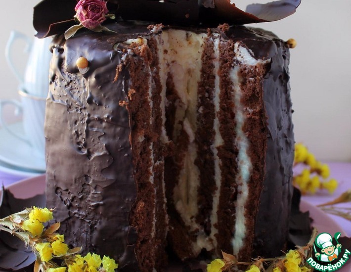 Рецепт: Шоколадный торт-рулет
