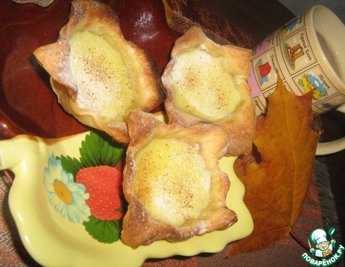 Рецепт: Португальские пирожные с заварным кремом