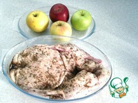 Утка с яблоками, запечённая в тесте ингредиенты