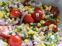 Салат с перловкой, кукурузой и помидорами ингредиенты