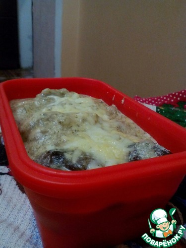 Пельмени запеченые с лисичками в йогурте Источник: https://www.povarenok.ru/recipes/show/86988/