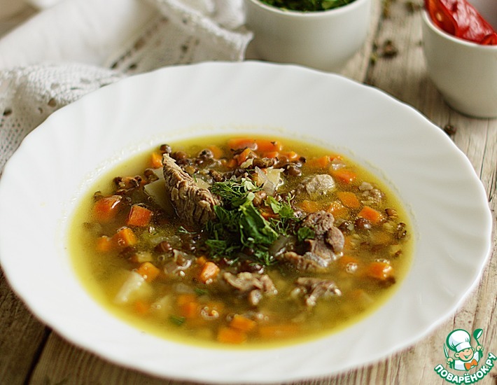 Рецепт: Суп из баранины с машем