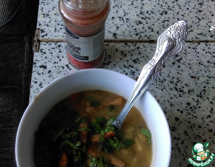 Рецепт: Суп-пюре из кукурузы с белыми грибами