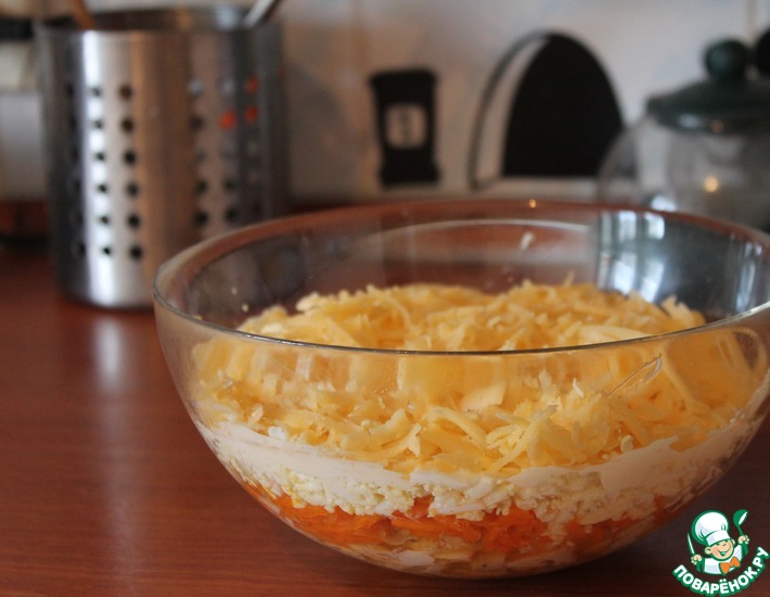 Рецепт: Куриный салат с апельсинами и морковью по-корейски