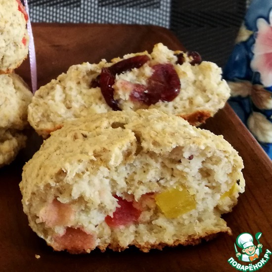 Овсяные булочки на творожном тесте