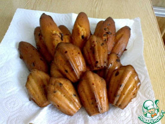 Медовое печенье "Мадлен" с шоколадной крошкой