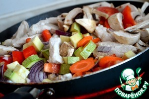 Удон с курицей и овощами – кулинарный рецепт