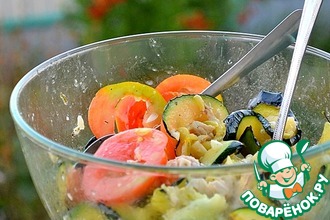 Рецепт: Теплый летний овощной салат