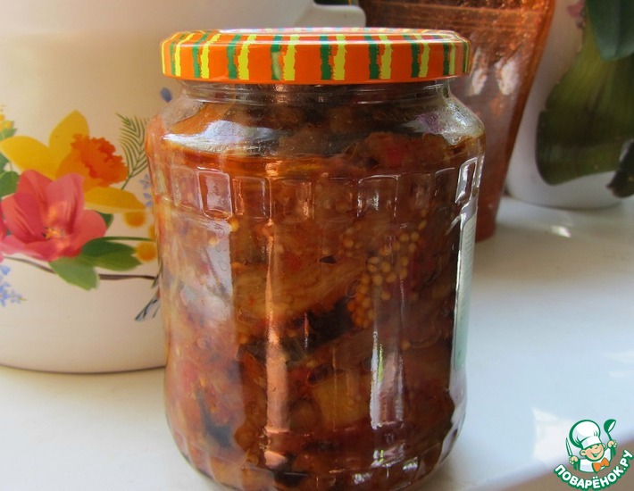 Рецепт: Баклажаны в томатном соке на зиму