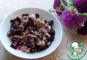 Салат из свеклы с чесноком и грецкими орехами - 5 пошаговых фото в рецепте