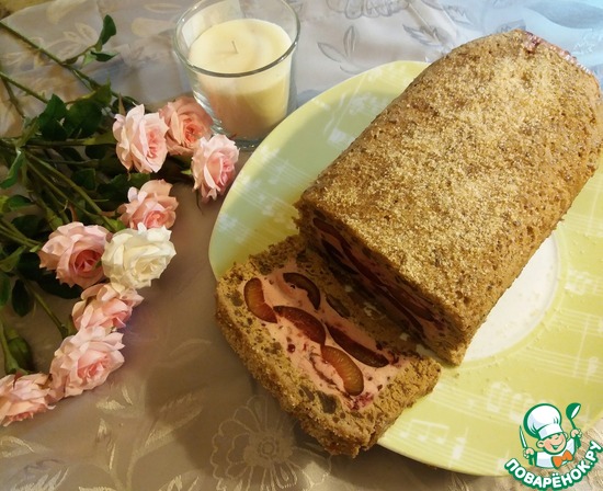 Сливово-ежевичный десерт.