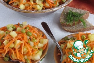 Рецепт: Картофельный салат с корейской морковью